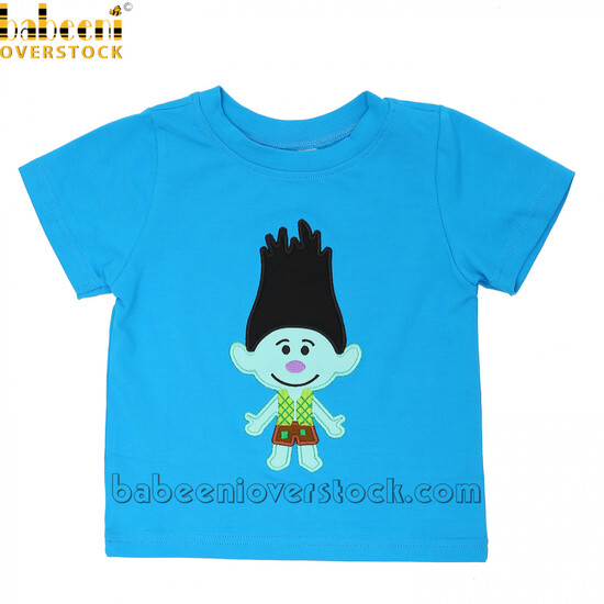 Cartoon character boy applique t-shirt - BB1629
